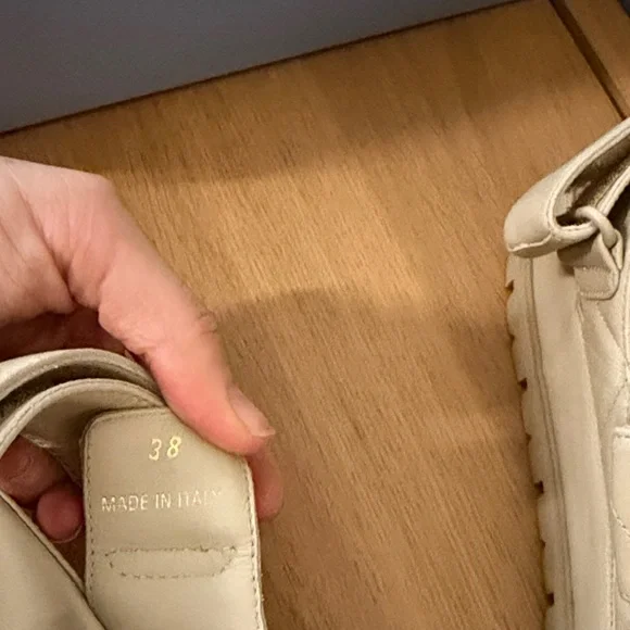 Prada PADDED LEATHER SANDALS / Nappa Double Strap Tan Sandals / IT 38 Camel - Picture 13 of 16